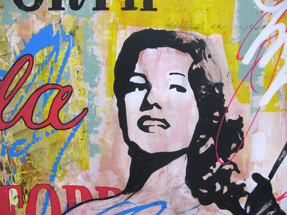 Tableau de PATRICIA GADISSEUR a pour titre GILDA style street pop art dim : PATRICIA GADISSEURprix:
