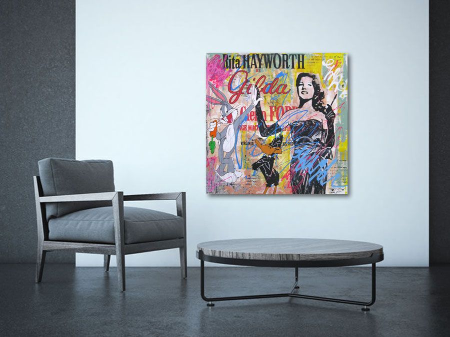 Tableau de PATRICIA GADISSEUR a pour titre GILDA style street pop art dim : PATRICIA GADISSEURprix: