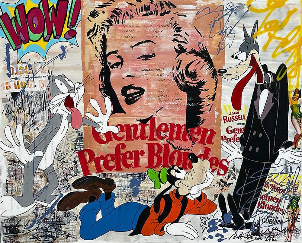 Tableau de PATRICIA GADISSEUR a pour titre GENTLEMEN PREFER BLONDES style graphique dim : PATRICIA GADISSEURprix: