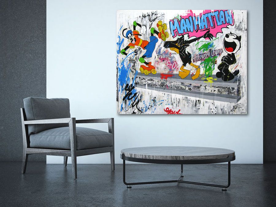 Tableau de PATRICIA GADISSEUR a pour titre MANHATTAN style street pop art, street art dim : PATRICIA GADISSEURprix:1500