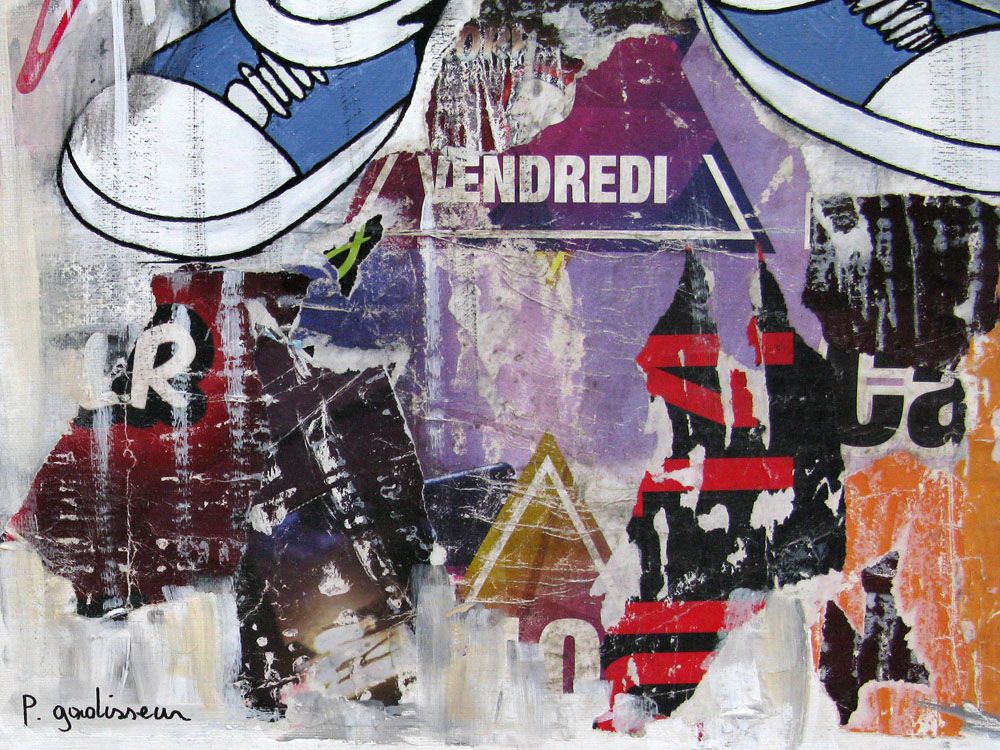 Tableau de PATRICIA GADISSEUR a pour titre LE MANS DYPTIQUE style figuratif dim : PATRICIA GADISSEURprix: