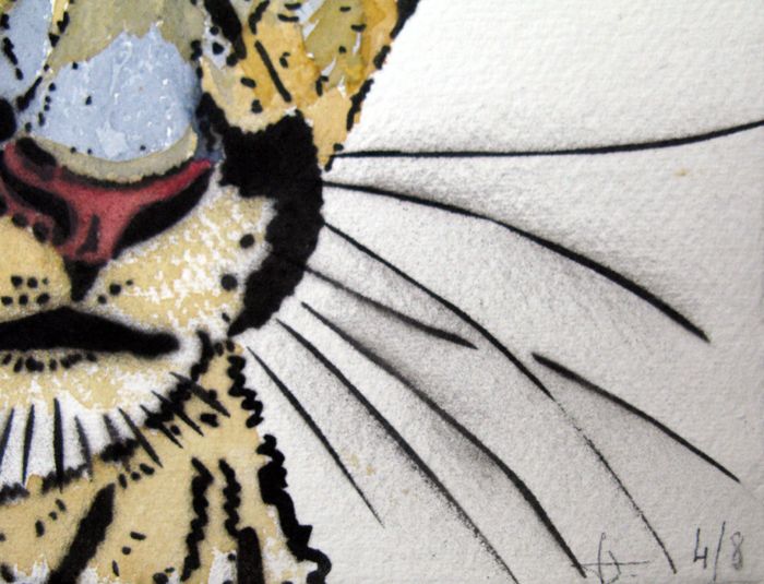 Dessin de MOSKO a pour titre PETIT TIGRE style figuratif dim : MOSKOprix:330