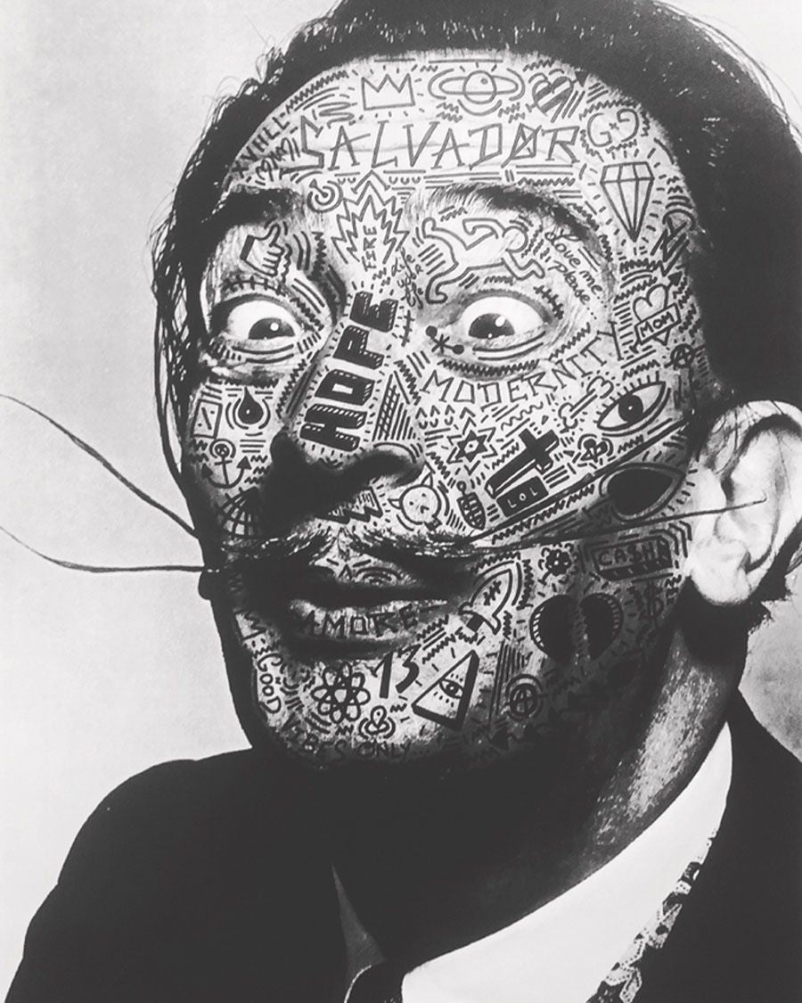 Photo de RS ARTIST a pour titre DALI style street pop art dim : RS ARTISTprix:60