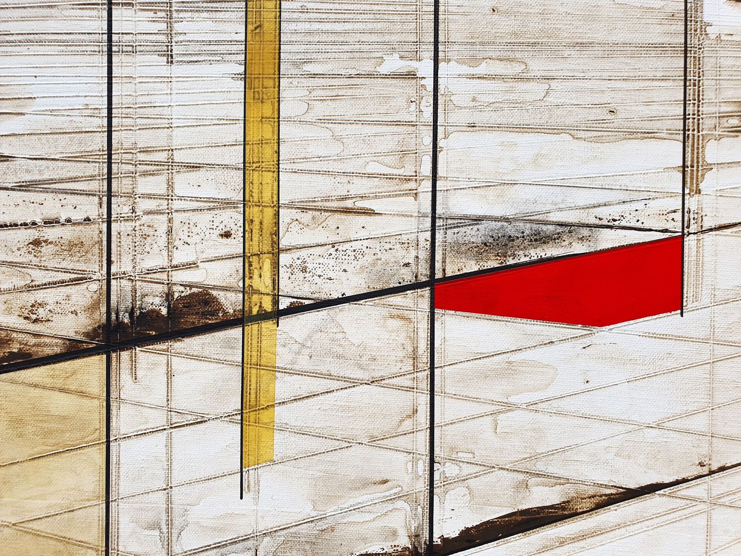Tableau de LUDOVIC MERCHER a pour titre Plans style abstrait dim : LUDOVIC MERCHERprix:1000