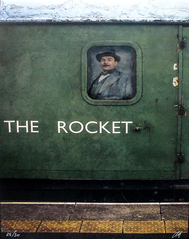 Editions d'art de OliR a pour titre POIROT THE ROCKET style figuratif, graphique dim : OliRprix:70