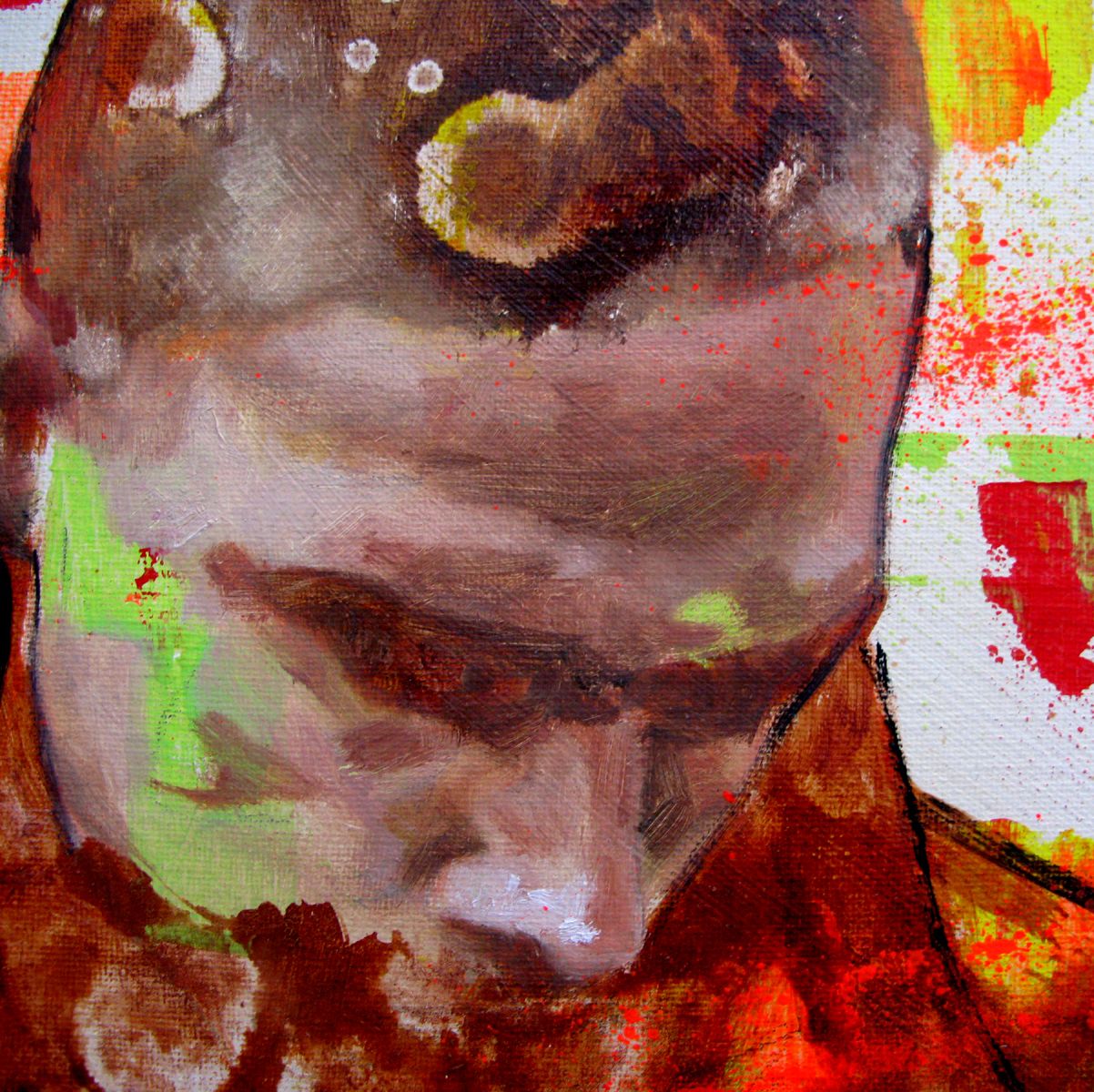 Tableau de NAWEL AUBERT a pour titre REFLEXION style figuratif dim : NAWEL AUBERTprix:220