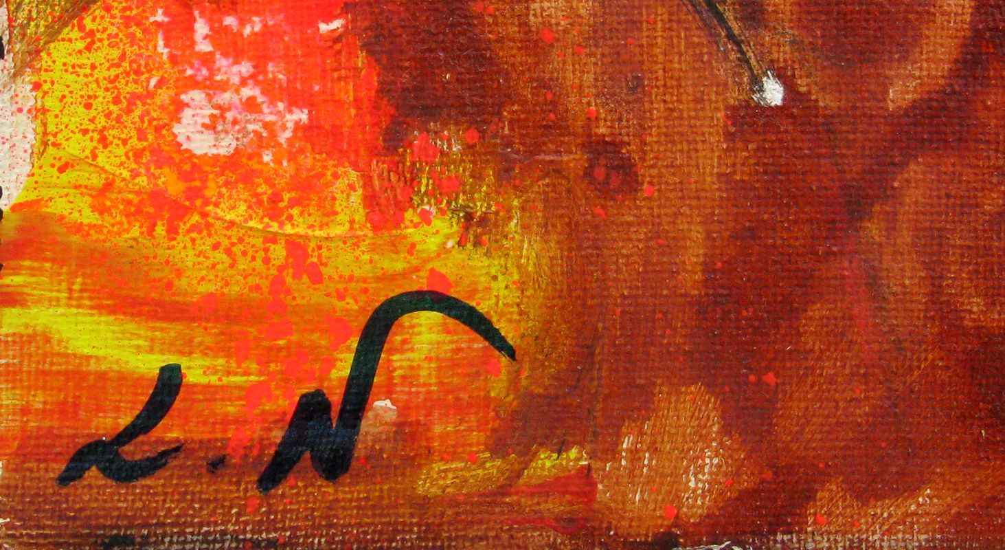 Tableau de NAWEL AUBERT a pour titre REFLEXION style figuratif dim : NAWEL AUBERTprix:220