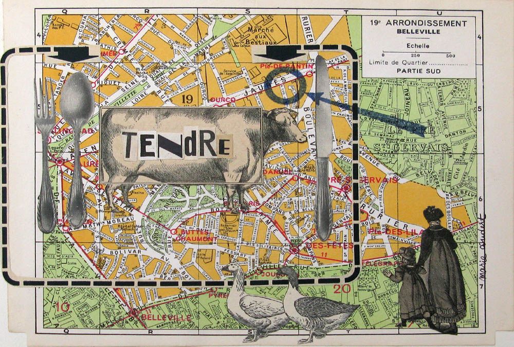 Dessin de MARIE COUDERT a pour titre Paris 19 : belleville style graphique dim : MARIE COUDERTprix:90