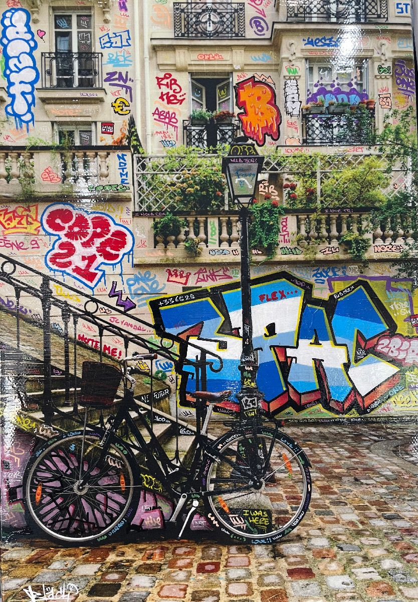 Tableau de BLACH a pour titre Paris 3PAC style street art dim : BLACHprix:350