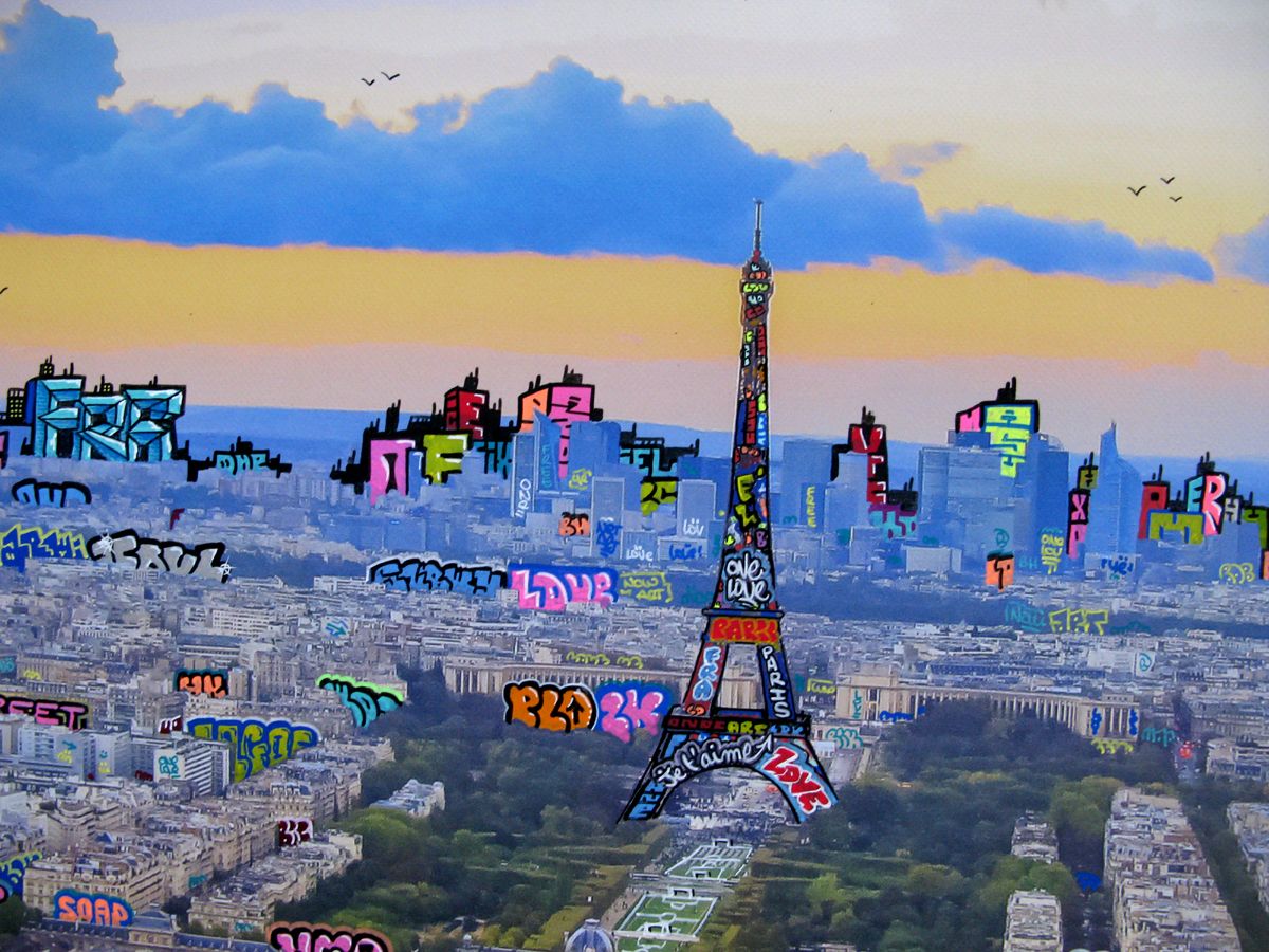 Editions d'art de BLACH a pour titre Paris Blaze style graffiti, street pop art dim : BLACHprix:1500