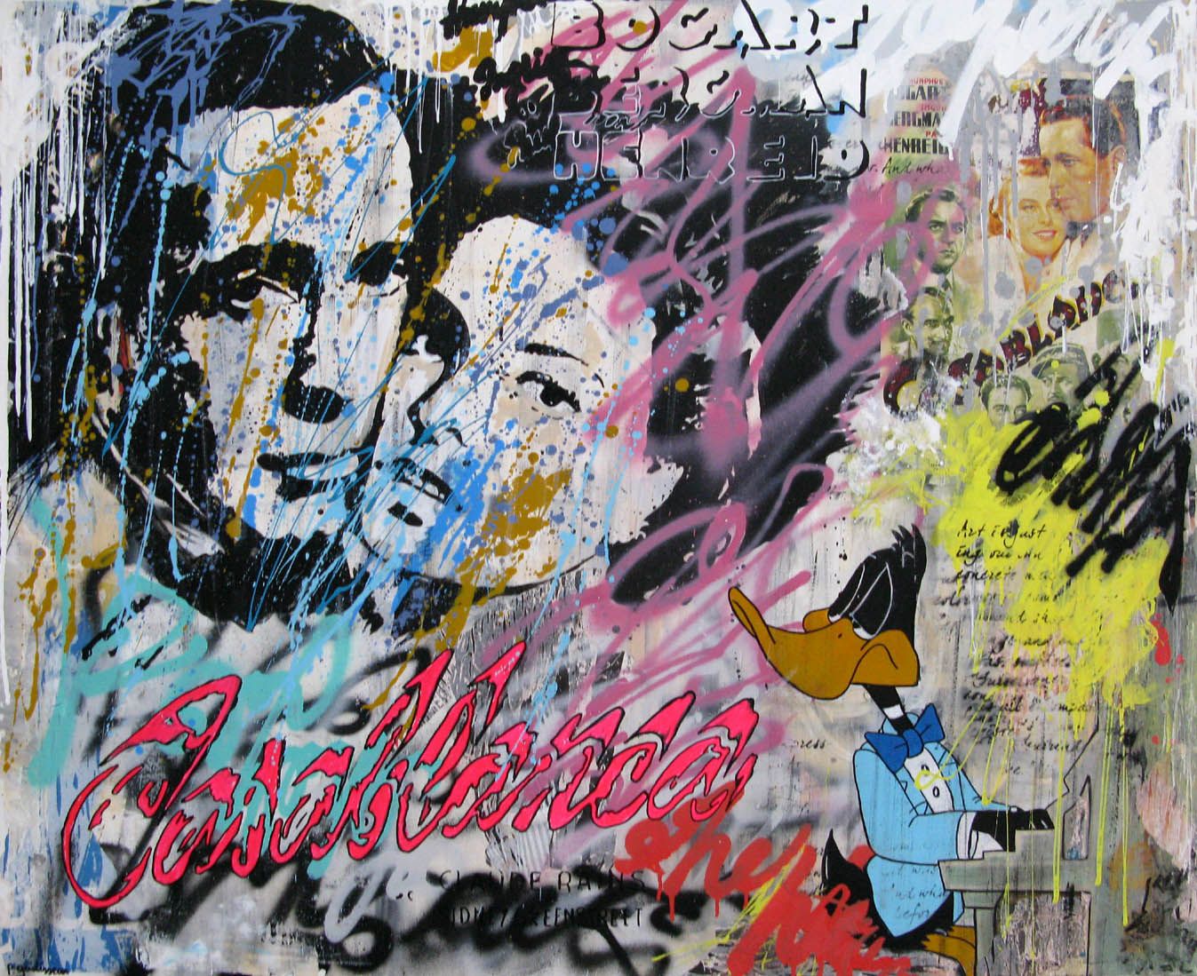 Tableau de PATRICIA GADISSEUR a pour titre Casablanca style graffiti, street pop art dim : PATRICIA GADISSEURprix:1100