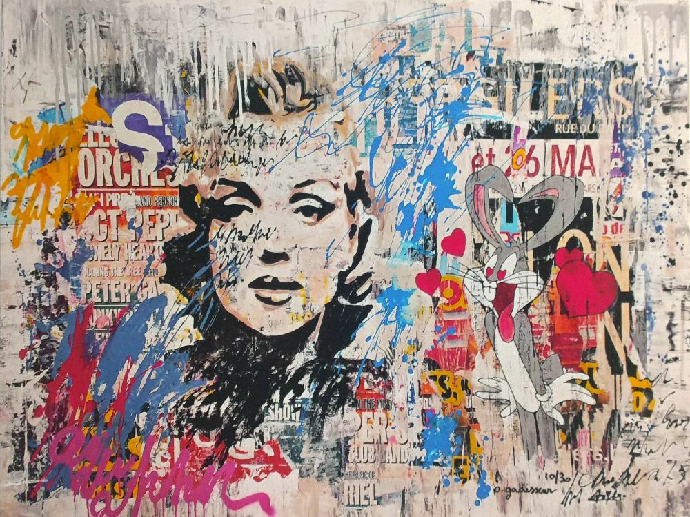 Editions d'art de PATRICIA GADISSEUR a pour titre Only heart style street pop art dim : PATRICIA GADISSEURprix:70