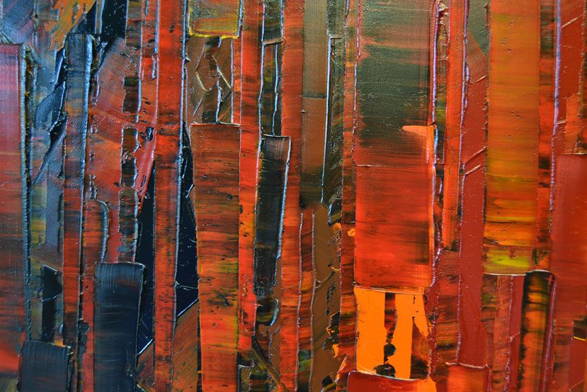 Tableau de ALAIN BECANNE a pour titre PEINTURE 01-2023-08 style abstrait dim : ALAIN BECANNEprix:1700