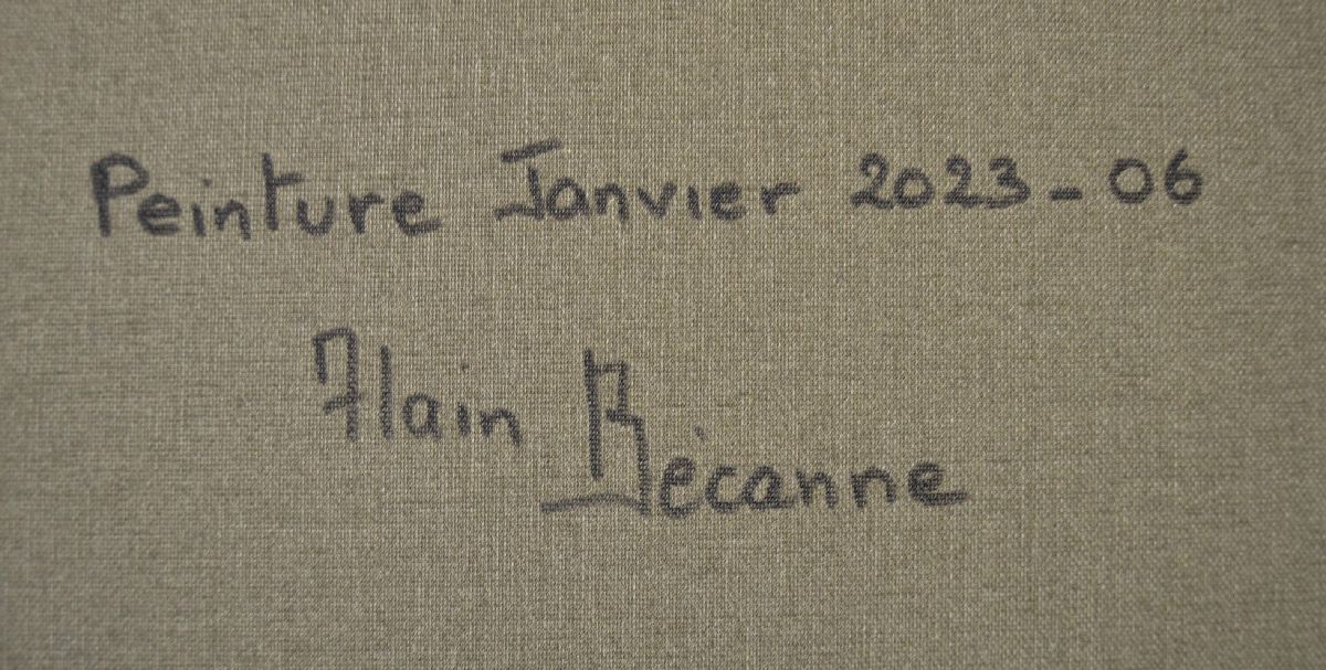 Tableau de ALAIN BECANNE a pour titre PEINTURE Janvier 2023-06 style abstrait dim : ALAIN BECANNEprix:1500