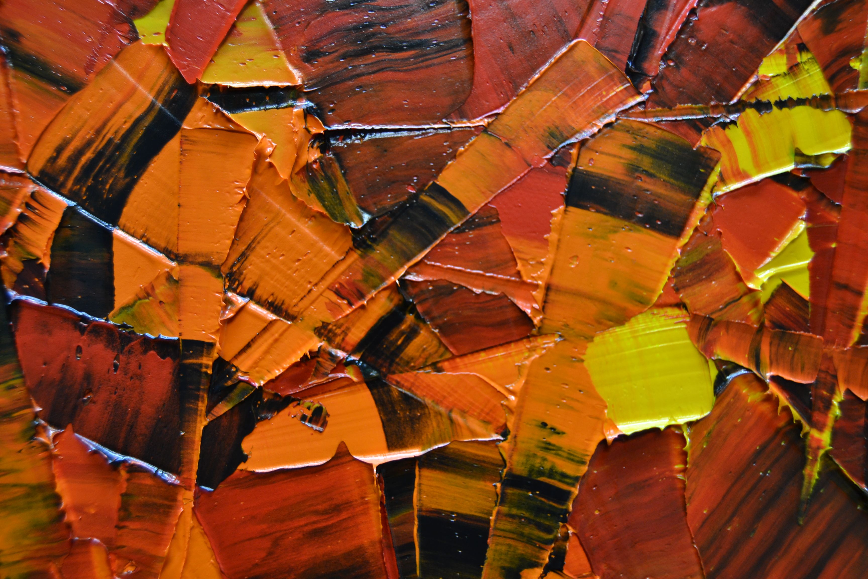 Tableau de ALAIN BECANNE a pour titre Peinture abstraite 01-2025-5 style abstrait dim : ALAIN BECANNEprix:600