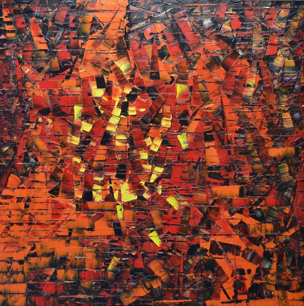 Tableau de ALAIN BECANNE a pour titre Peinture abstraite 03-2025-22 style abstrait dim : ALAIN BECANNEprix:900