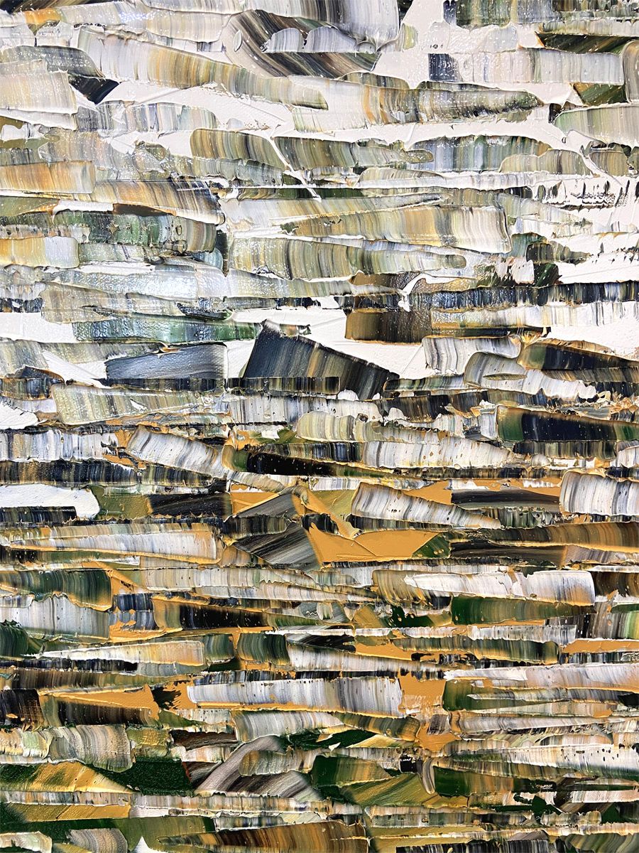 Tableau de ALAIN BECANNE a pour titre Peinture 07-2024-35 style abstrait dim : ALAIN BECANNEprix:850