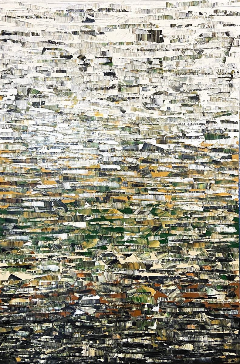 Tableau de ALAIN BECANNE a pour titre Peinture 07-2024-35 style abstrait dim : ALAIN BECANNEprix:850