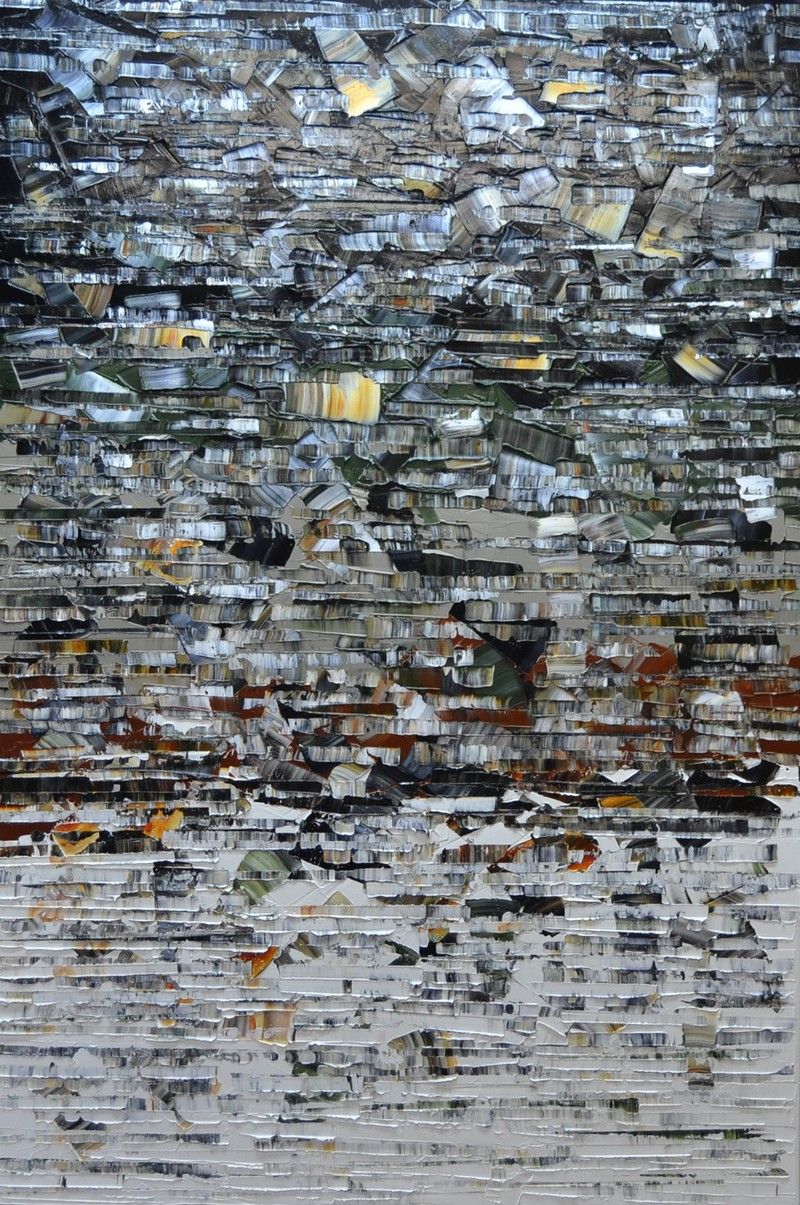 Tableau de ALAIN BECANNE a pour titre Peinture abstraite 11-2024-42 style abstrait dim : ALAIN BECANNEprix:850