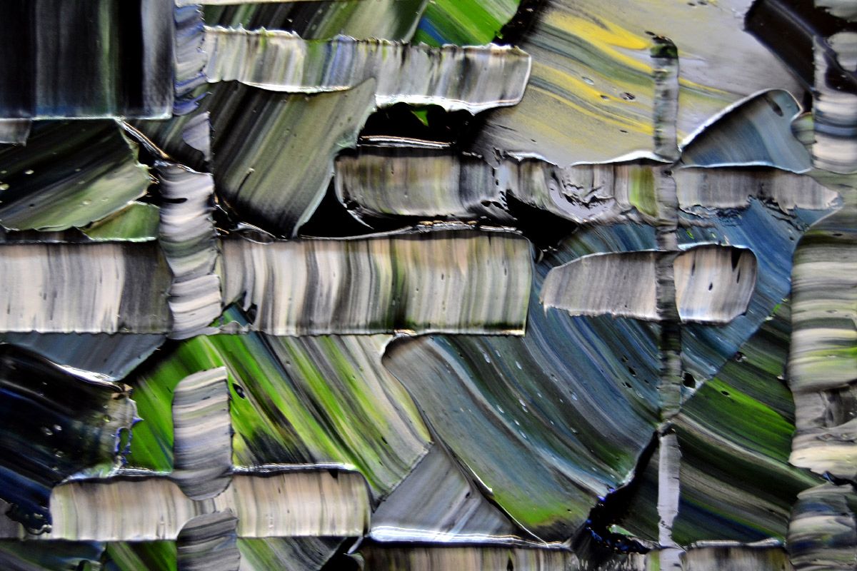 Tableau de ALAIN BECANNE a pour titre PEINTURE 12-2023-71 style abstrait dim : ALAIN BECANNEprix:1200