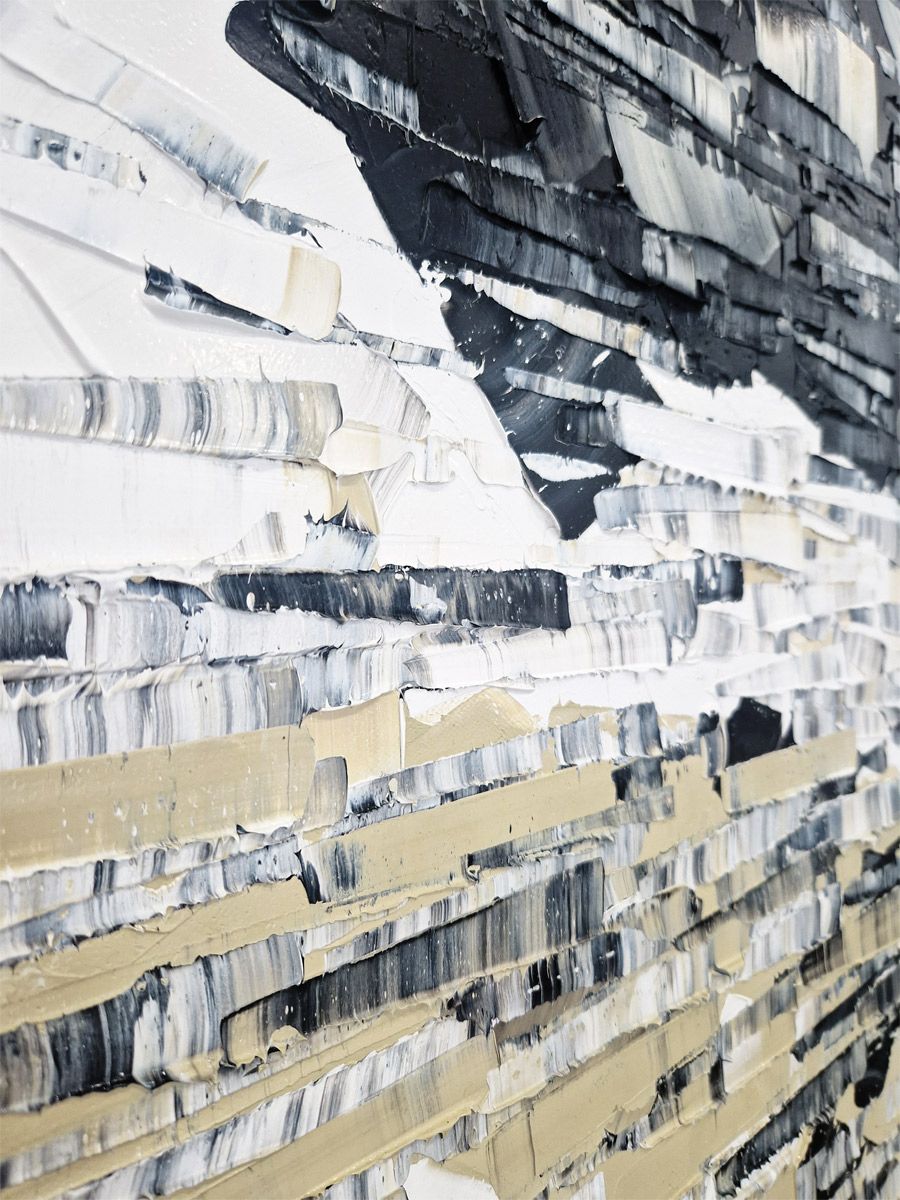 Tableau de ALAIN BECANNE a pour titre Peinture 12-2024-47 style abstrait dim : ALAIN BECANNEprix:950