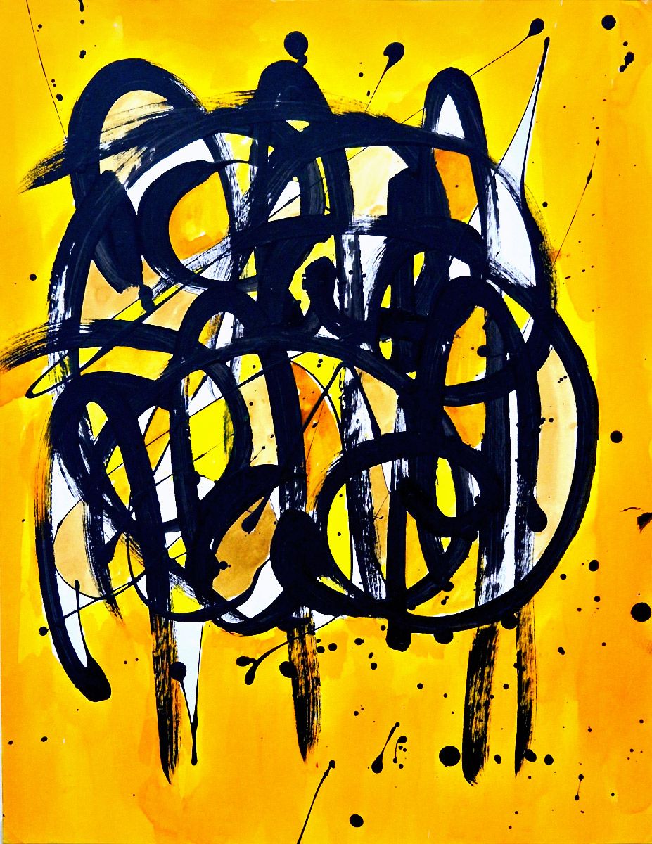 Dessin de STEPHANE RIME a pour titre Papier Série noname N°A55 style abstrait dim : STEPHANE RIMEprix:70