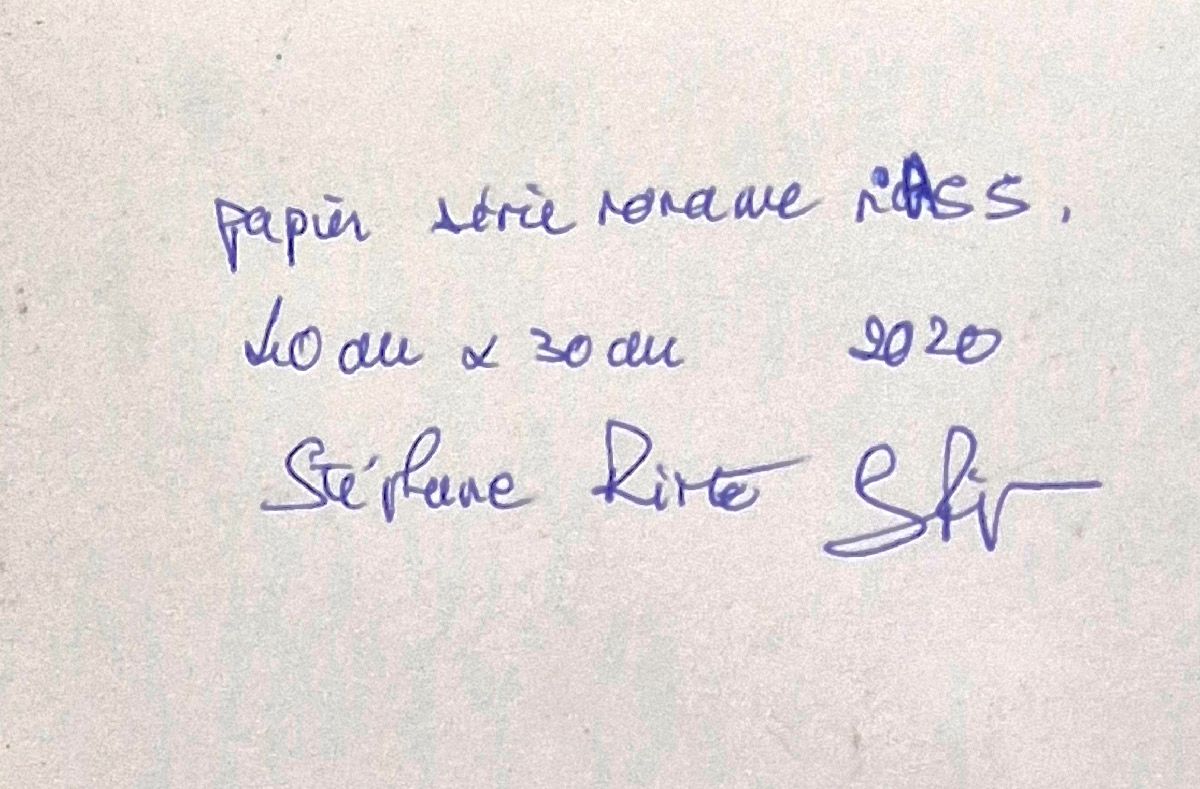 Dessin de STEPHANE RIME a pour titre Papier Série noname N°A55 style abstrait dim : STEPHANE RIMEprix:70