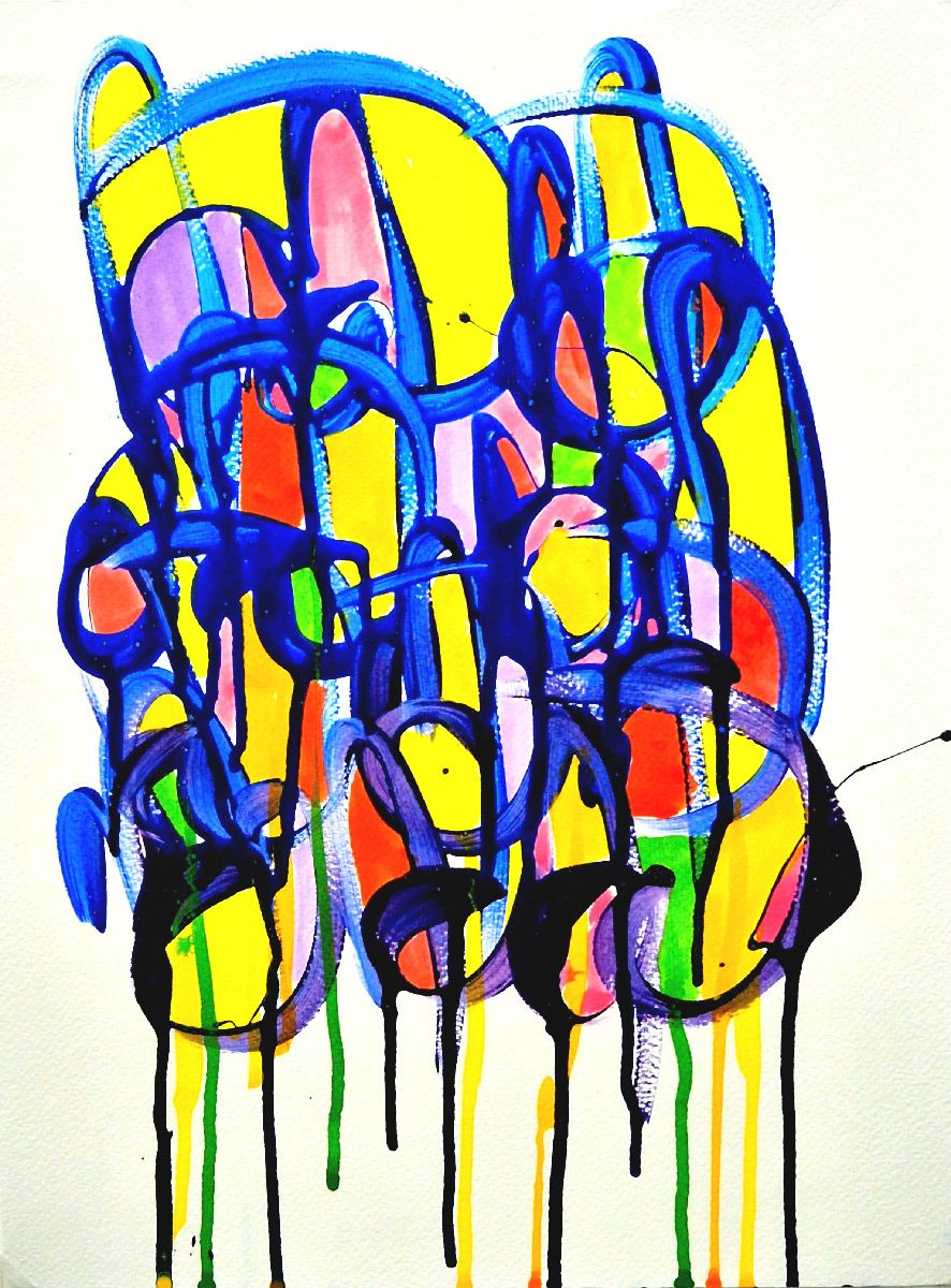 Dessin de STEPHANE RIME a pour titre noname D72 style abstrait dim : STEPHANE RIMEprix:70