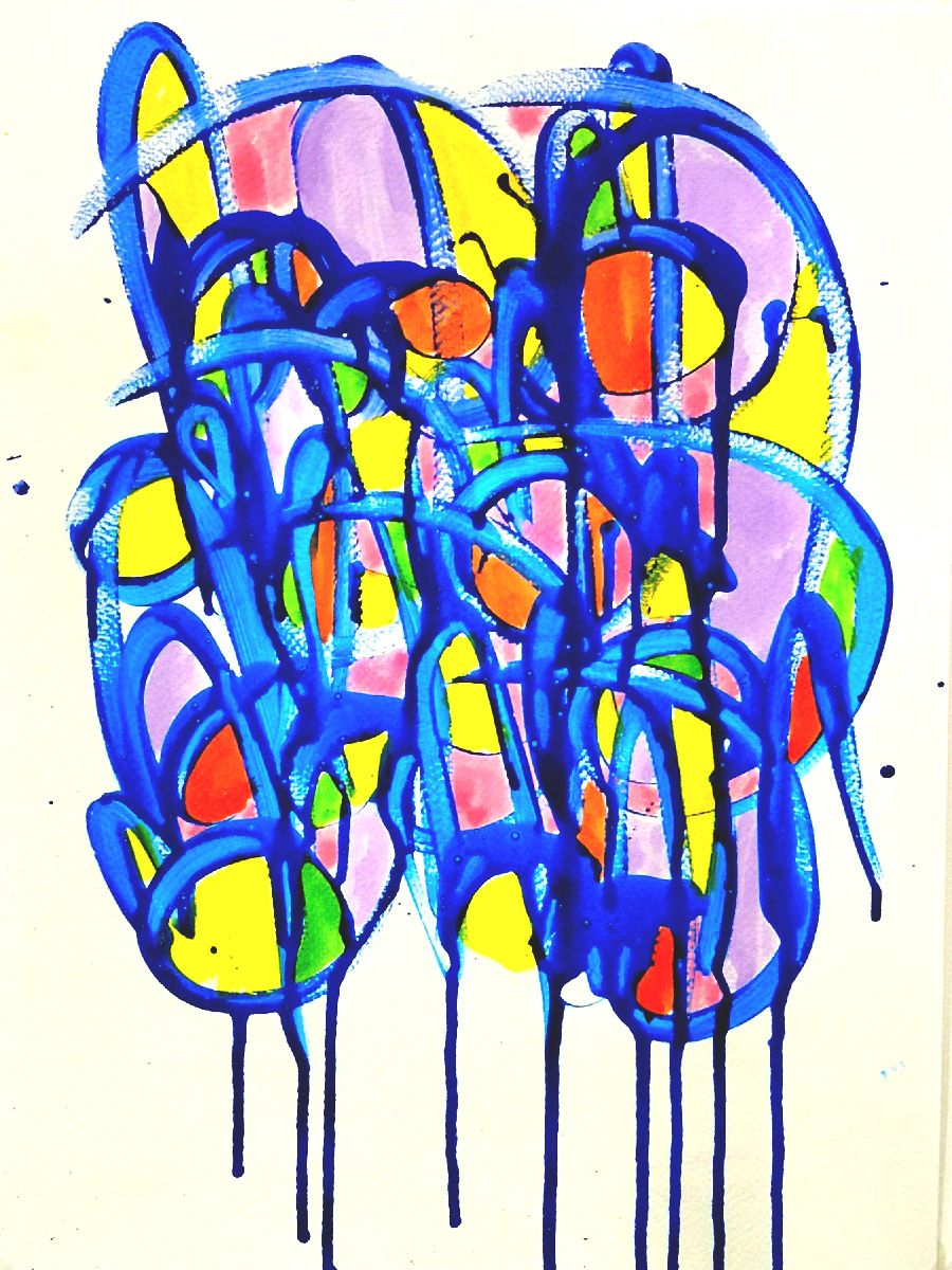 Dessin de STEPHANE RIME a pour titre noname D74 style abstrait dim : STEPHANE RIMEprix:70