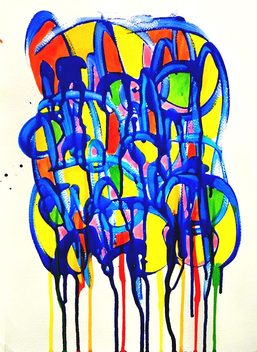 Dessin de STEPHANE RIME a pour titre noname D75 style abstrait dim : STEPHANE RIMEprix:70