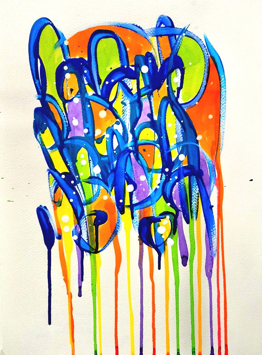 Dessin de STEPHANE RIME a pour titre noname N° C172 style abstrait dim : STEPHANE RIMEprix:70