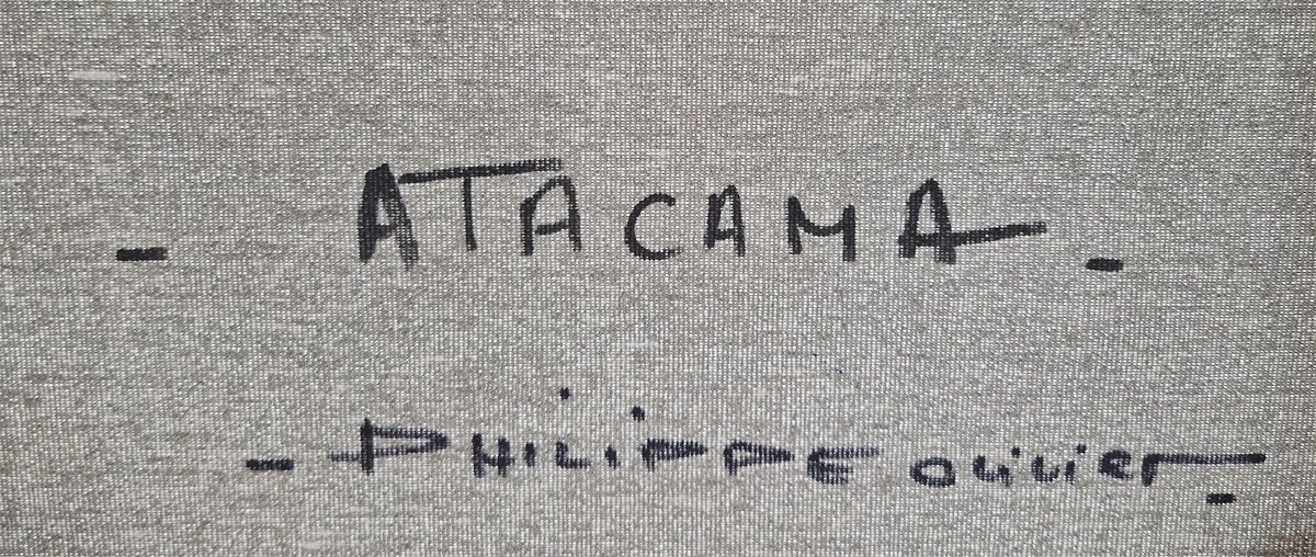 Tableau de Philippe Boliviera a pour titre Atacama III style abstrait dim : Philippe Bolivieraprix:550