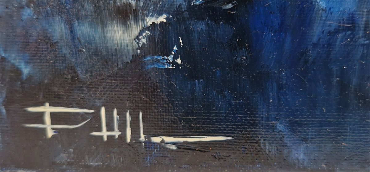 Tableau de PHIL a pour titre Avenue, NY Bleu Rain style figuratif dim : PHILprix:300