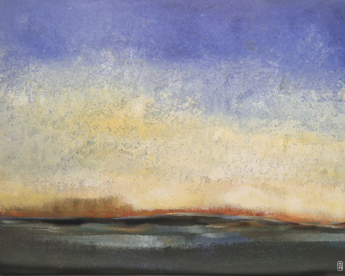 Tableau de N MAFFRE a pour titre La plaine 2 style figuratif dim : N MAFFREprix:800