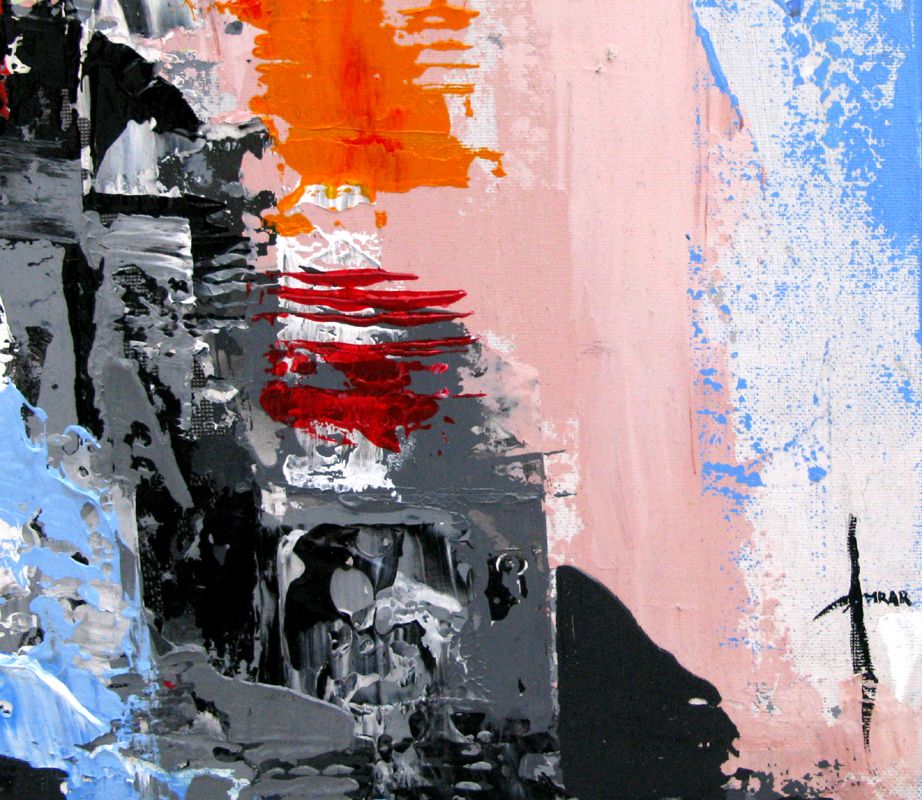 Tableau de FARID AMRAR a pour titre L'Atavisme d'une palette style abstrait dim : FARID AMRARprix:540