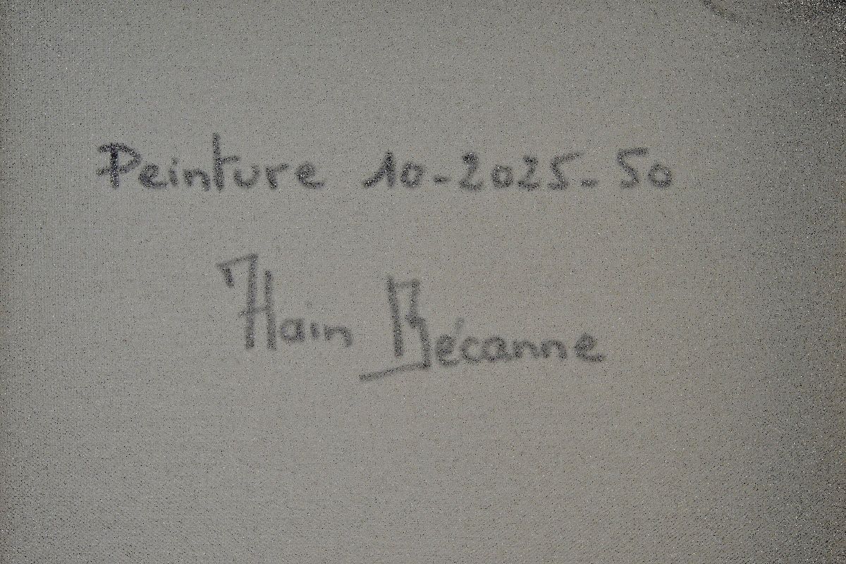 Tableau de ALAIN BECANNE a pour titre Peinture 09-2025-50 style abstrait dim : ALAIN BECANNEprix:750