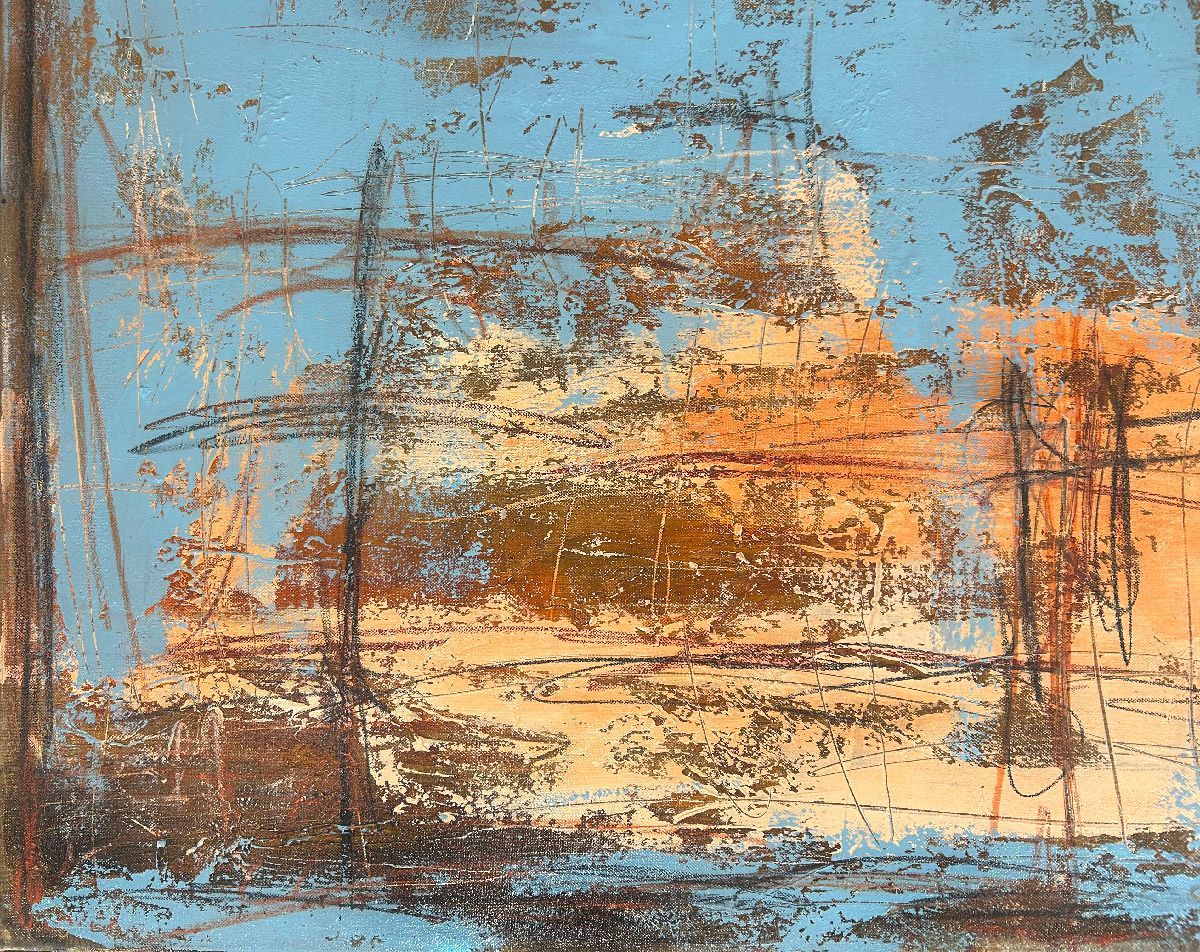 Tableau de TANIA CARRARA a pour titre Nuances d'aube style abstrait dim : TANIA CARRARAprix:950