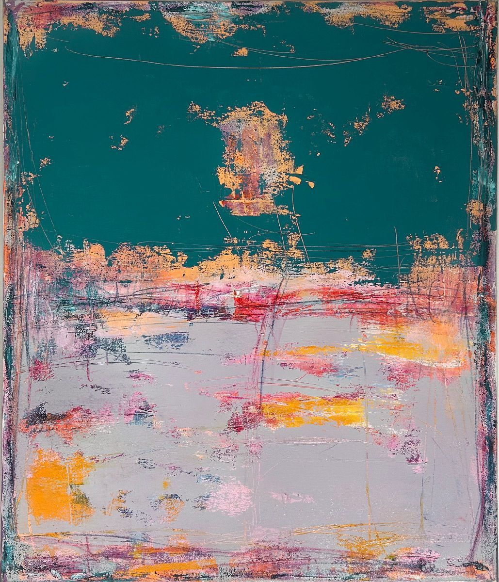 Tableau de TANIA CARRARA a pour titre Nuances poudré style abstrait dim : TANIA CARRARAprix:950