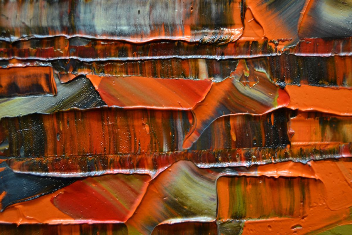 Tableau de ALAIN BECANNE a pour titre Peinture 09-2025-48 style abstrait dim : ALAIN BECANNEprix:900