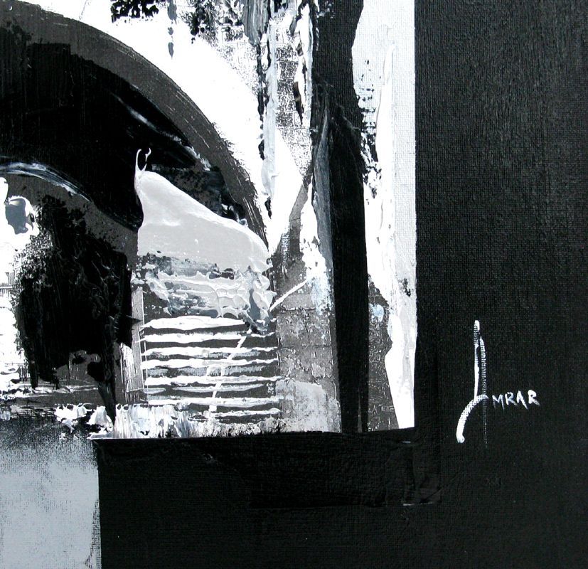 Tableau de FARID AMRAR a pour titre Crépuscule style abstrait dim : FARID AMRARprix:380