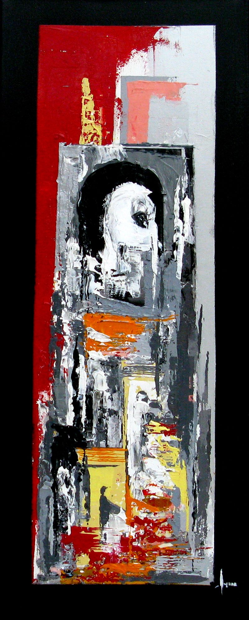 Tableau de FARID AMRAR a pour titre La Contraction style abstrait dim : FARID AMRARprix:240