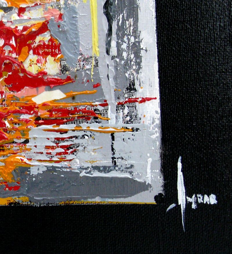 Tableau de FARID AMRAR a pour titre La Contraction style abstrait dim : FARID AMRARprix:240
