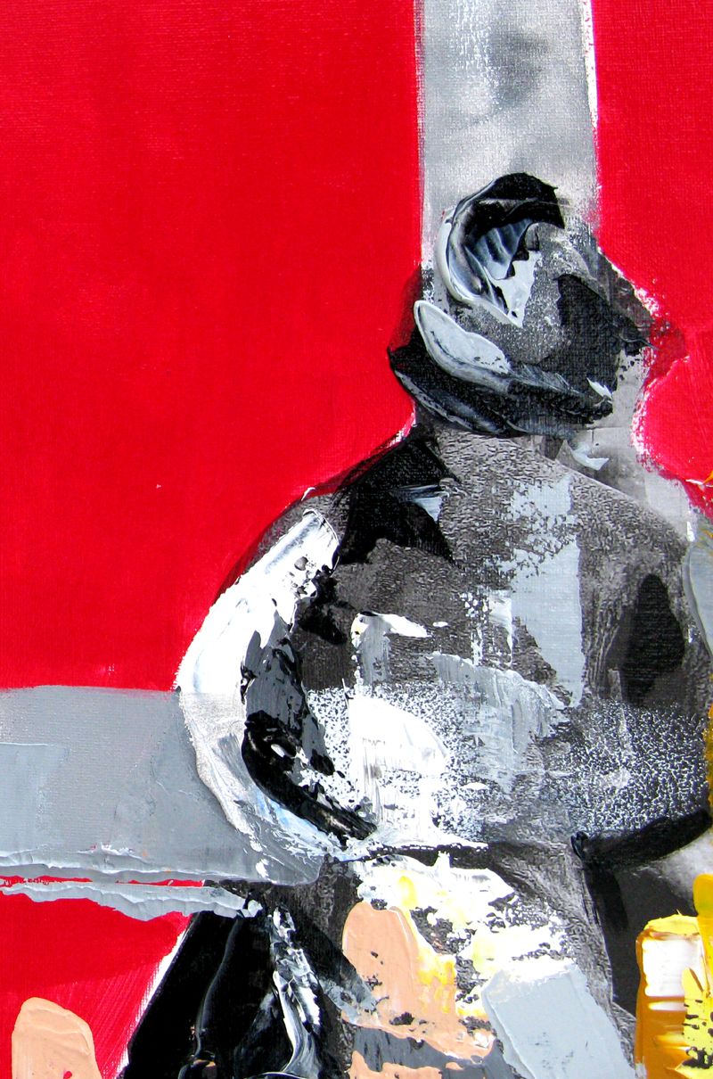 Tableau de FARID AMRAR a pour titre Le Repenti style abstrait dim : FARID AMRARprix:380