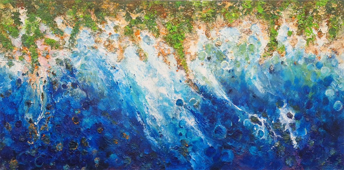 Tableau de Philippe Boliviera a pour titre Terrain Côtier style abstrait dim : Philippe Bolivieraprix:700