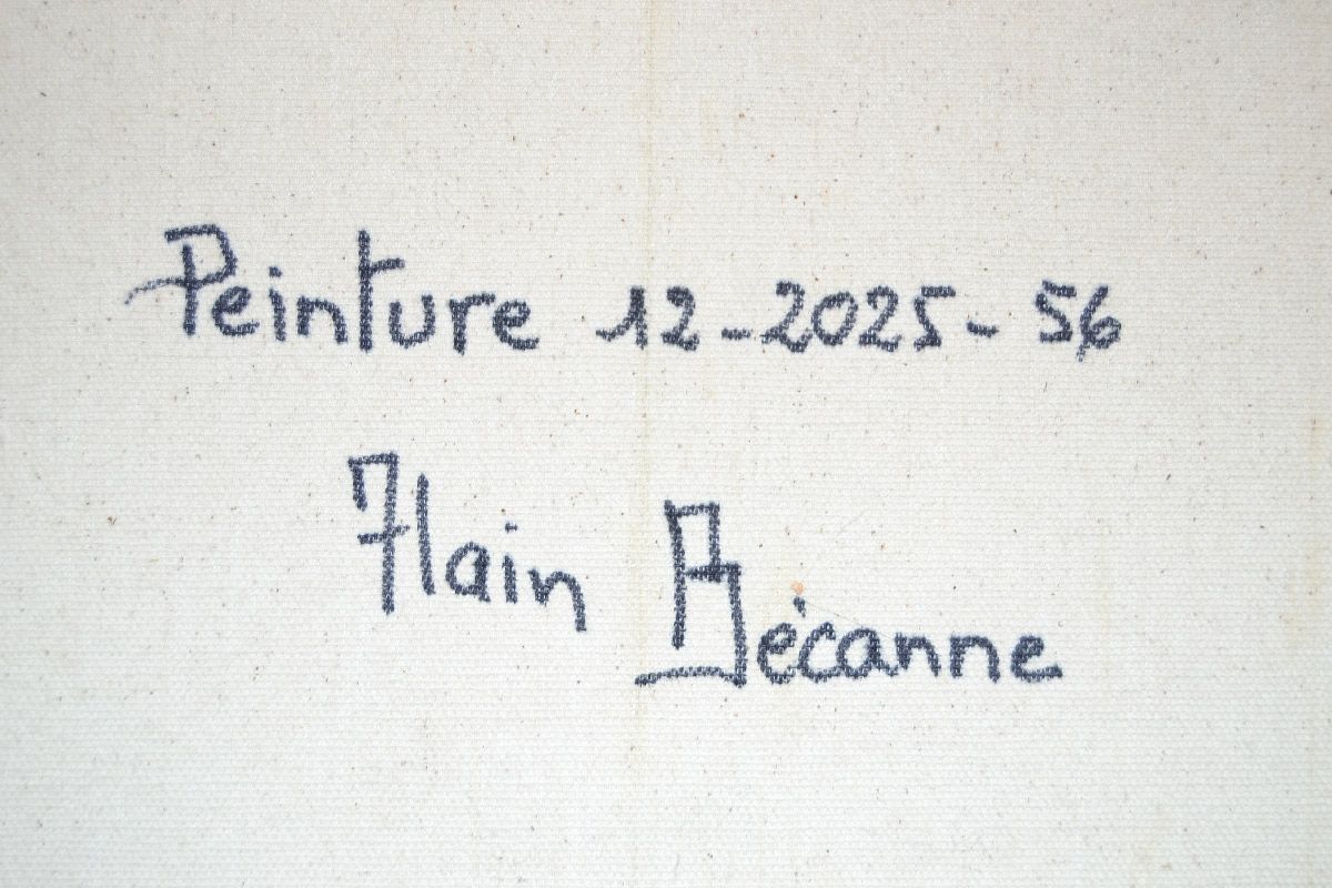 Tableau de ALAIN BECANNE a pour titre Peinture 09-2025-56 style abstrait dim : ALAIN BECANNEprix:650