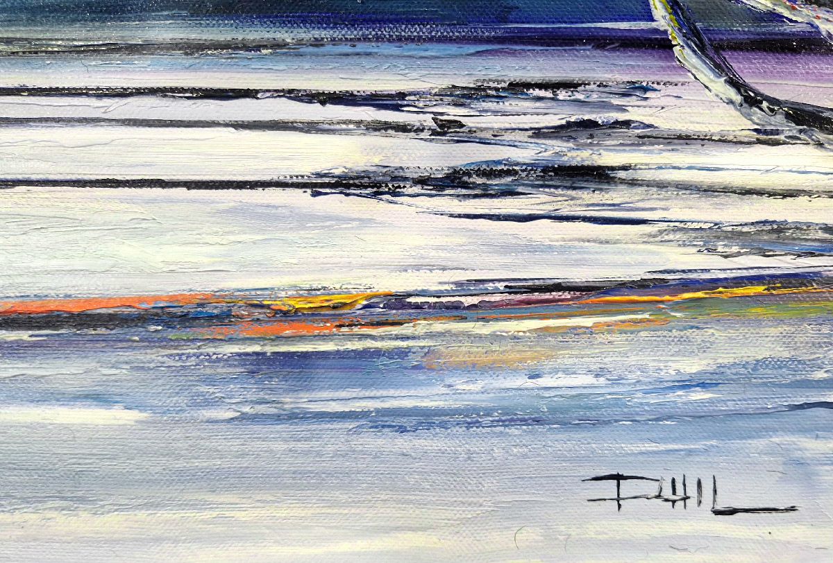 Tableau de PHIL a pour titre Nuit claire style figuratif dim : PHILprix:300