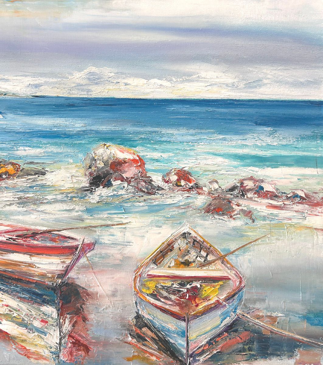 Tableau de PHIL a pour titre Jolie cote style figuratif dim : PHILprix:350