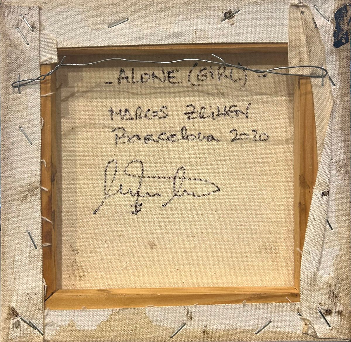 Tableau de MARCOS ZRIHEN NOWOTNY a pour titre ALONE (GIRL) style no dim : MARCOS ZRIHEN NOWOTNYprix:80