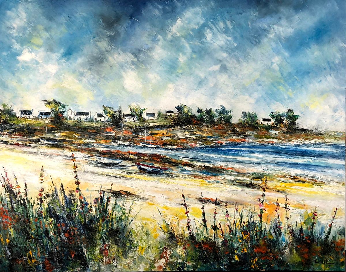 Tableau de PHIL a pour titre Jolie Baie style abstrait dim : PHILprix:700
