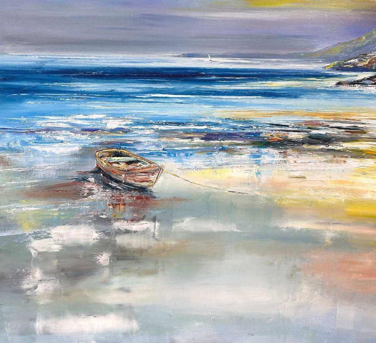 Tableau de PHIL a pour titre Grand littoral style figuratif dim : PHILprix:850